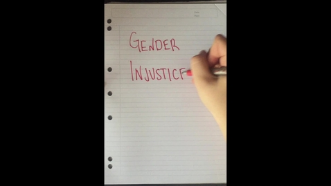 Thumbnail for entry Global Teacher Digital Narratives 2017: Gender injustice